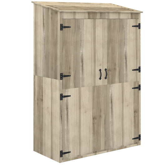 Casetta Box da Giardino 120x57x183 cm in Legno Naturale