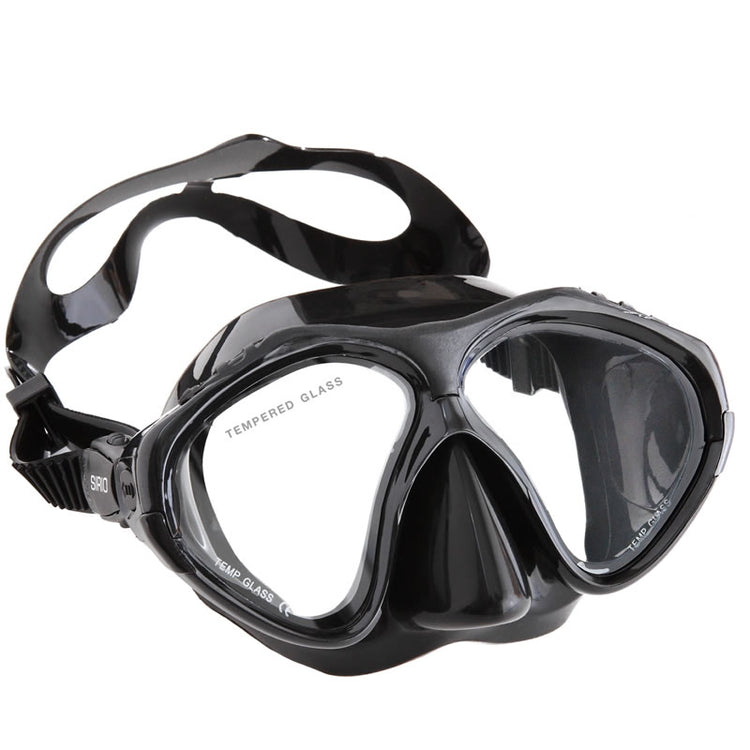 Maschera sirio nero in vetro temperato silicone nero