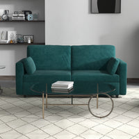 Divano 3 Posti 178x82x85 cm in Velluto Verde Scuro