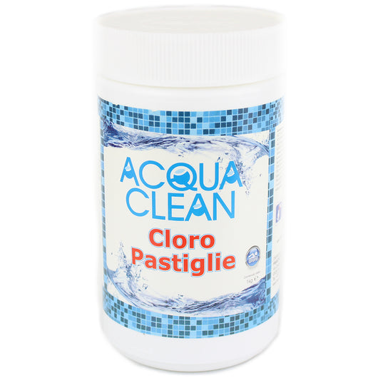 Cloro in pastiglie acqua clean confezione da 1 chilogrammo