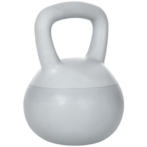 Kettlebell per Allenamento 12 Kg in PVC e Sabbia Metallica Grigio