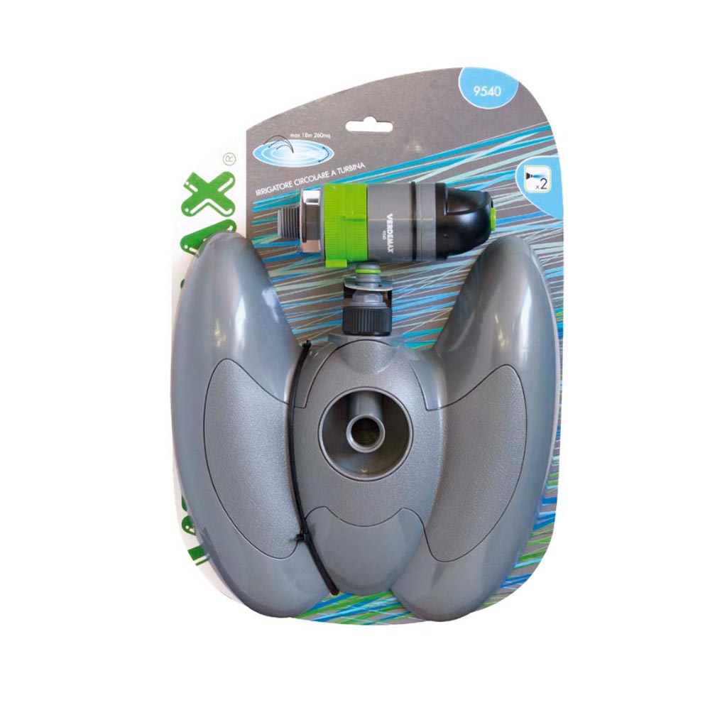 Multipack da 6 pz irrigatore da giardino circolare a turbina 360Â° o settore verdemax