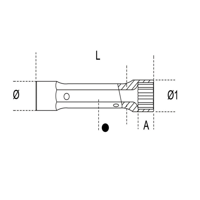 Beta chiavi a tubo doppie esagonali 6x7 mm serie leggera cromate satinate