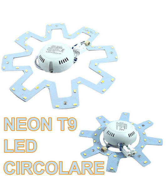 Neon T9 Led Circolare 5w 9w 12w 15w 220v Rotondo Per Cambio G10q - 2gx13 +driver   18 Watt      