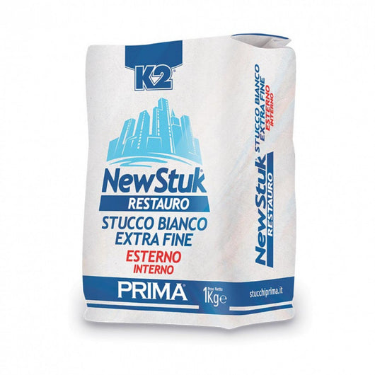 New stuk restauro 1kg stucco in polvere bianco per interni ed esterni