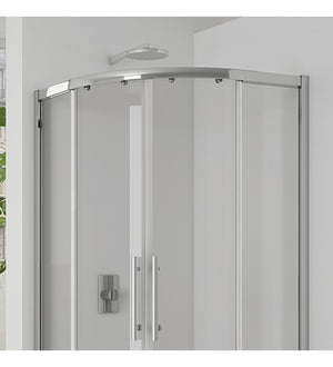 New plus - porta battente 87-91 cm vetro trasparente 6 mm, h. 1,95 cod 75840