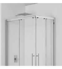 Porta scorrevole new plus 97-101 cm, trasparente cromato con cerniere sganciabili cod 75830