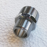 Niples nipplo doppia vite ridotta mm in ottone cromato da 1'' x 3/4''