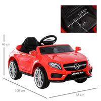 Macchina Elettrica per Bambini 6V con Licenza Mercedes GLA AMG Rossa