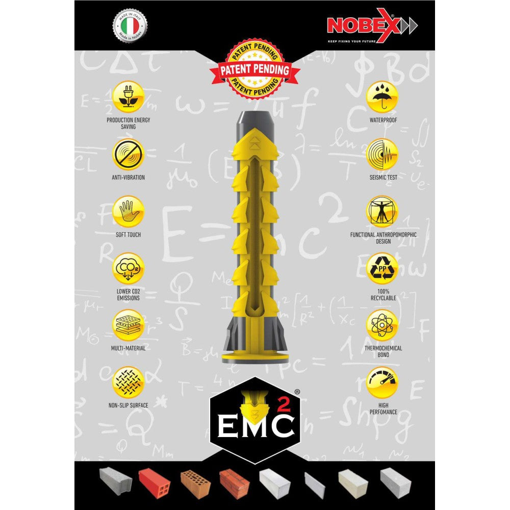 Nobex ecm2 tassello bimateriale universale da 6mm con vite - 200pz