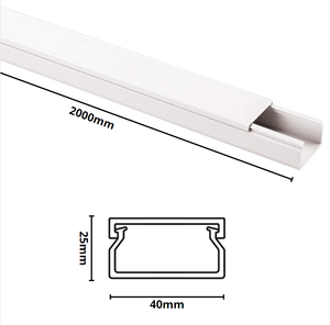 Canale bianco portacavi pvc rigido autoestinguente 40x25mm barra 2 metri