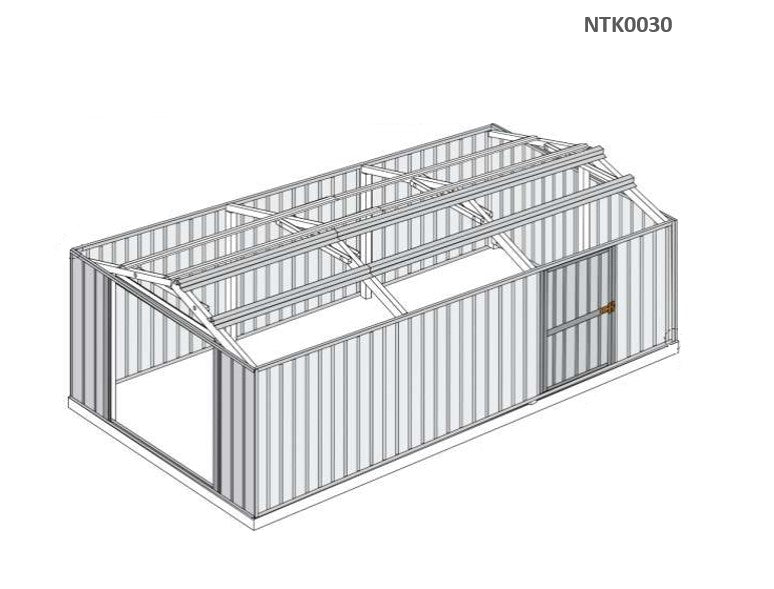 Casetta garage giardino Box in Acciaio Zincato 360x514cm x h2.32m - 320KG - 18,5mq - VERDE