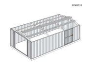 Box garage auto lamiera capanno in Acciaio Zincato 360x600cm x h2.32m - 346KG - 21,6mq - BIANCO