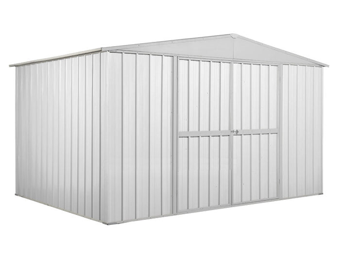 Box attrezzi giardino in Acciaio Zincato 360x260cm x h2.12m - 130KG - 9,36mq - BIANCO