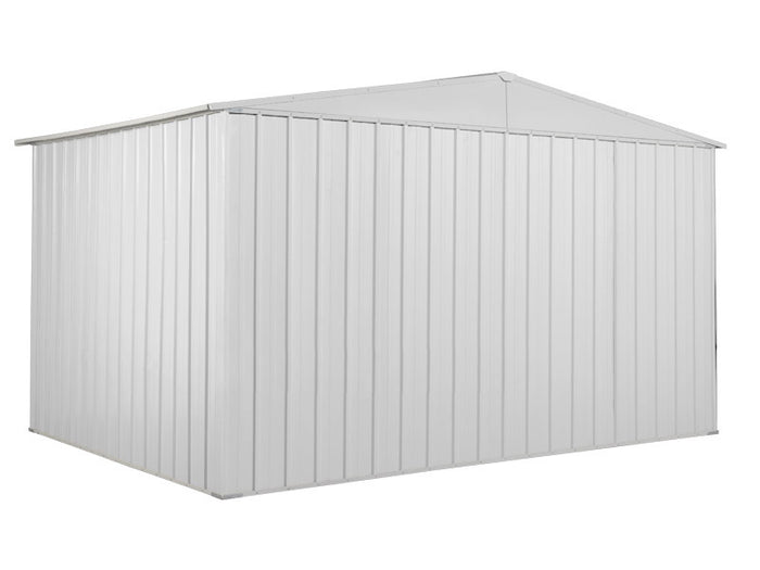 Box attrezzi giardino in Acciaio Zincato 360x260cm x h2.12m - 130KG - 9,36mq - BIANCO