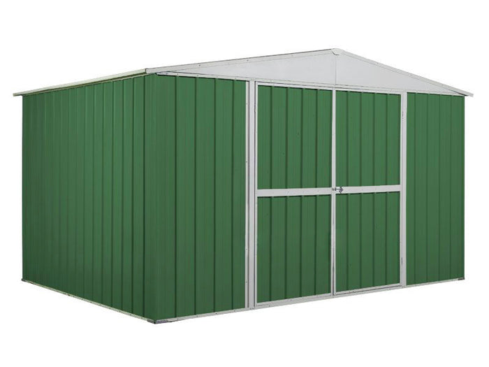 Box in Acciaio Zincato garage deposito attrezzi 360x260cm x h2.12m - 130KG - 9,36mq - VERDE