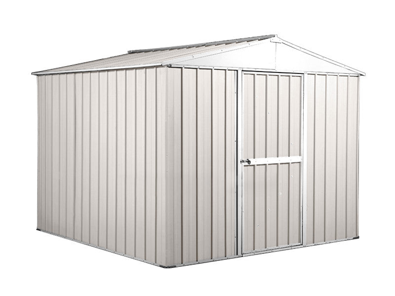 Box in Acciaio Zincato casetta attrezzi in lamiera 276x260cm x h2.12m - 110KG - 7,2mq- BIANCO