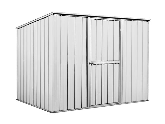 Box in Acciaio Zincato casetta attrezzi da giardino 260x185cm x h1.92 m - 85kg - 4,81mq - BIANCO