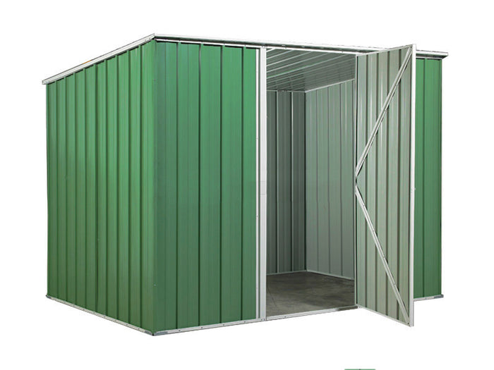 Casetta giardino in lamiera Box in Acciaio Zincato 260x185cm x h1.92m - 85kg - 4,81mq - VERDE