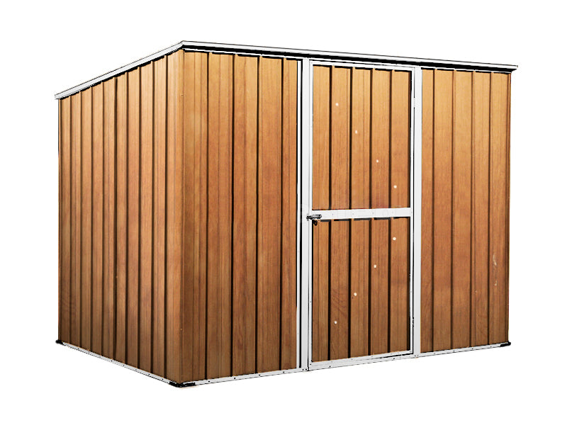 Casetta attrezzi Box garage in Acciaio Zincato 260x185cm x h1.92m - 85kg - 4,81 mq - LEGNO