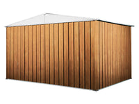 Casetta giardino lamiera Box in Acciaio Zincato 360x345cm x h2.12m - 150KG - 12,42mq - LEGNO