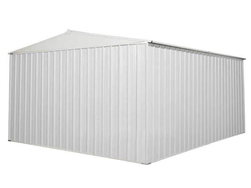 Garage deposito lamiera Box in Acciaio Zincato 360x430cm x h2.10m - 185KG - 15,48mq - BIANCO