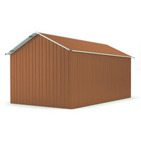 Box container garage auto con saracinesca in lamiera di Acciaio Zincato 360x610cm x h 3,15 m - 470KG - 21,96 mq - LEGNO