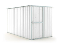 Box in Acciaio Zincato casetta lamiera attrezzi 175x307cm x h1.82m - 95KG - 5,4mq - BIANCO