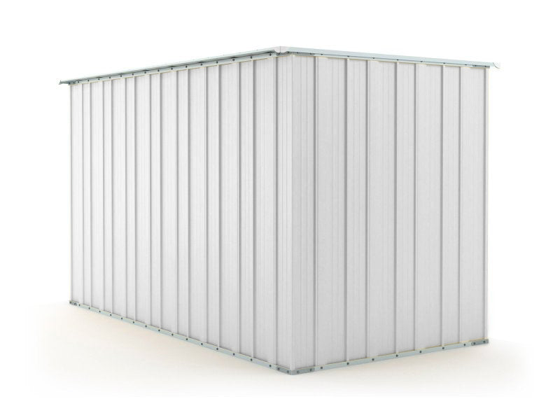 Box in Acciaio Zincato casetta lamiera attrezzi 175x307cm x h1.82m - 95KG - 5,4mq - BIANCO