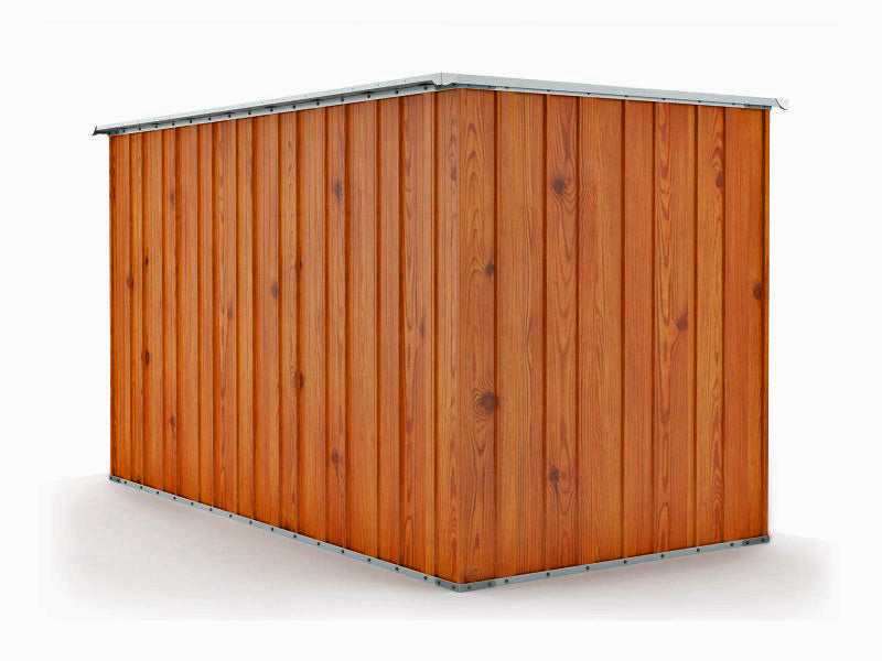 Box giardino casetta attrezzi in Acciaio Zincato 175x307cm x h1.82m - 95KG - 5,4mq - LEGNO