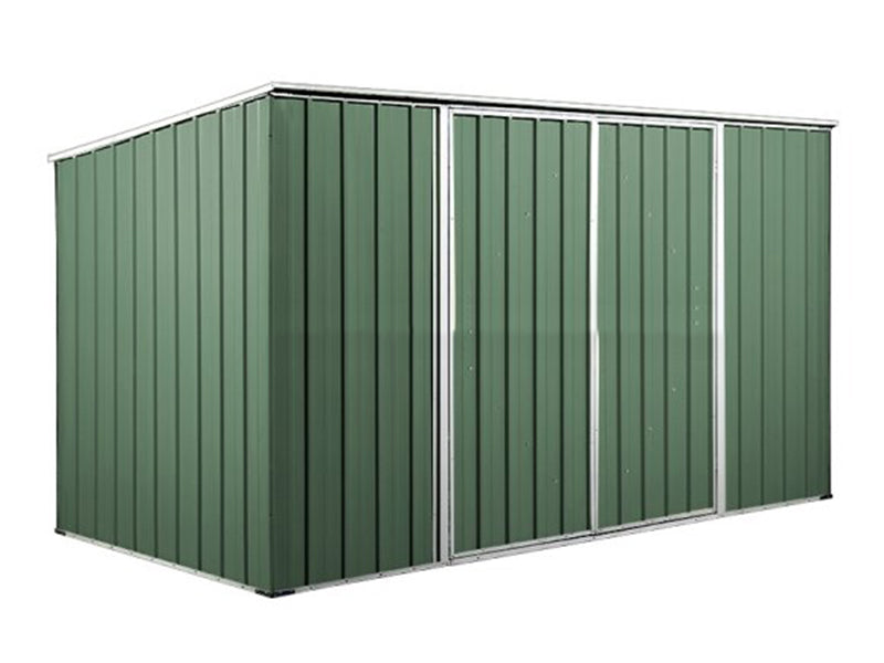 Casetta giardino lamiera Box in Acciaio Zincato 345x186cm x h1.92m - 98KG - 6.42mq - VERDE