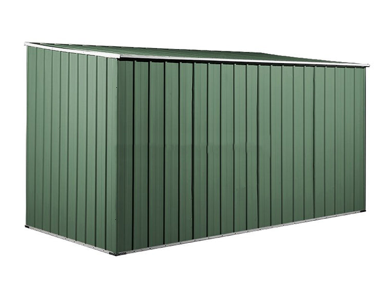 Casetta giardino lamiera Box in Acciaio Zincato 345x186cm x h1.92m - 98KG - 6.42mq - VERDE