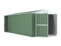 Garage lamiera Box auto in Acciaio Zincato 327x611cm x h2.35m - 346KG – 19,98mq - VERDE