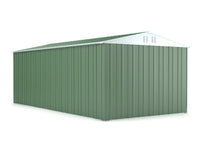 Garage lamiera Box auto in Acciaio Zincato 327x611cm x h2.35m - 346KG – 19,98mq - VERDE