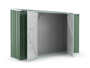 Box in Acciaio Zincato casetta attrezzi giardino 307x100cm x h1.92m - 75KG - 3.07mq - VERDE