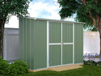 Box in Acciaio Zincato casetta attrezzi giardino 307x100cm x h1.92m - 75KG - 3.07mq - VERDE