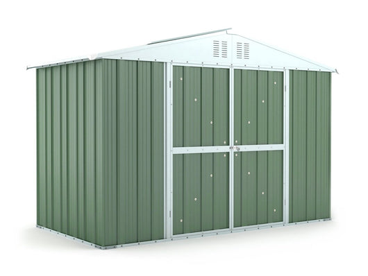 Box attrezzi casetta lamiera giardino in Acciaio Zincato 327x155cm x h2.15m - 114KG - 5.06mq - VERDE