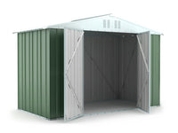 Box attrezzi casetta lamiera giardino in Acciaio Zincato 327x155cm x h2.15m - 114KG - 5.06mq - VERDE