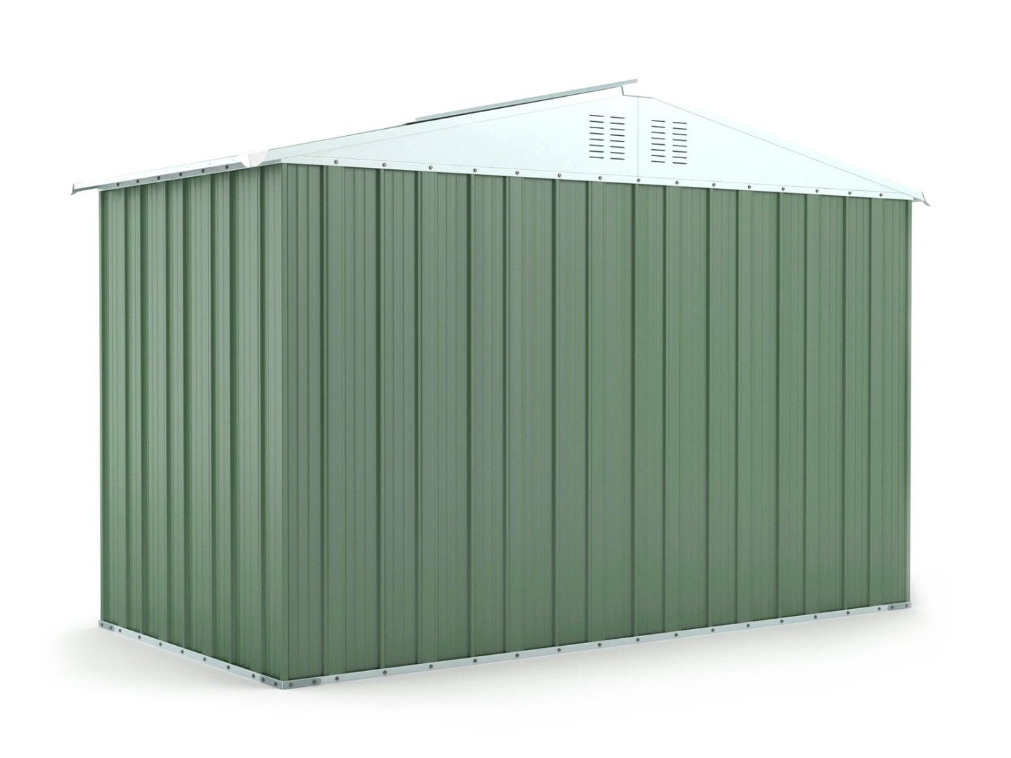 Box attrezzi casetta lamiera giardino in Acciaio Zincato 327x155cm x h2.15m - 114KG - 5.06mq - VERDE