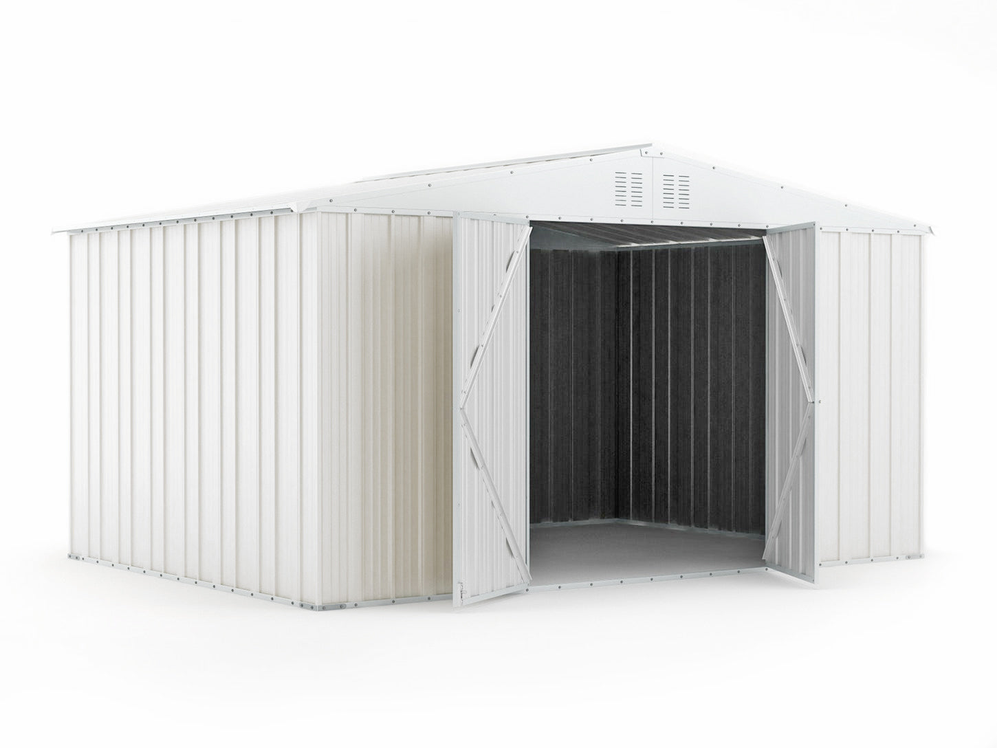 Box deposito in lamiera garage acciaio 403x269cm x h 215cm - 149kg - 10,84mq BIANCO