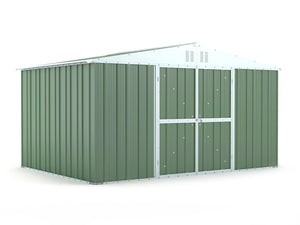 Box deposito garage giardino in lamiera zincata 403x269cm x h 215cm - 149kg - 10,84mq VERDE