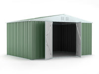 Box deposito garage giardino in lamiera zincata 403x269cm x h 215cm - 149kg - 10,84mq VERDE