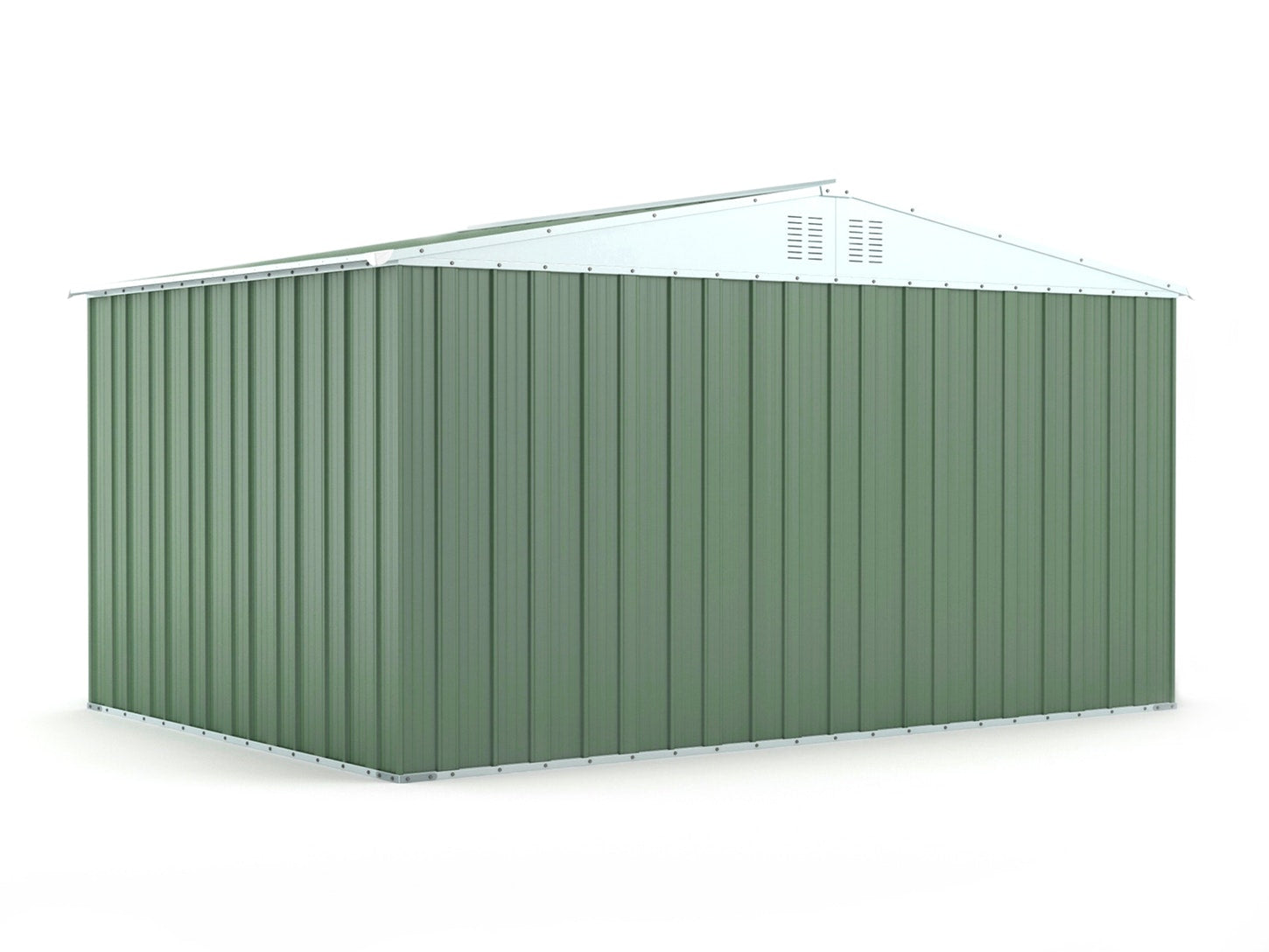 Box deposito garage giardino in lamiera zincata 403x269cm x h 215cm - 149kg - 10,84mq VERDE