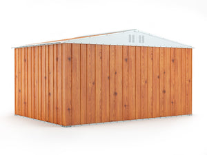 Capanno per esterno box in acciaio casetta da giardino 403x269cm x h 215cm - 149kg - 10,84mq LEGNO