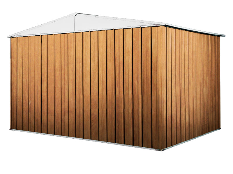 Capanno rimessa attrezzi per esterno casetta giardino box in lamiera 360x175cm x h 212cm - 110 kg - 6,30 mq LEGNO