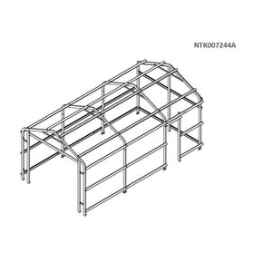 Box auto lamiera capanno in Acciaio Zincato con saracinesca 438x724 cm x h 3,31 m - 585 KG - 31.7 mq - LEGNO