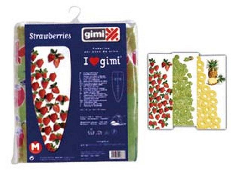 1blister telo asse da stiro in cotone "love gimi" - cm.139x55 "l" per assi da stiro max cm.130x44 fer8709