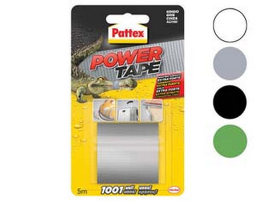 4blister pattex nastro adesivo "power tape" - mm.50h. in rotoli da mt.5 colore nero fer34715