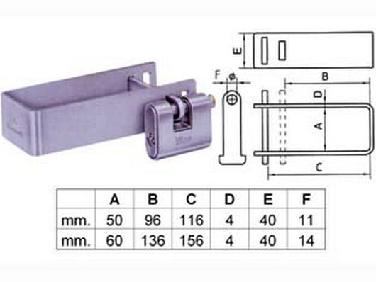 4pz cravatta bloccacancello in acciaio - media (art.677) fer68253