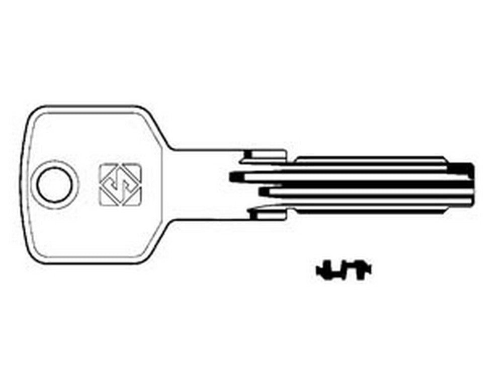 10pz chiavi punzonate per cilindri 6+7 spine cs62 - cs62  fer56540